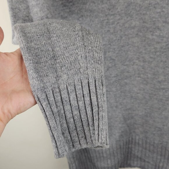 Athleta Wool Cashmere V-Neck Tunic Sweater Heather Gray sz S - Picture 5 of 8